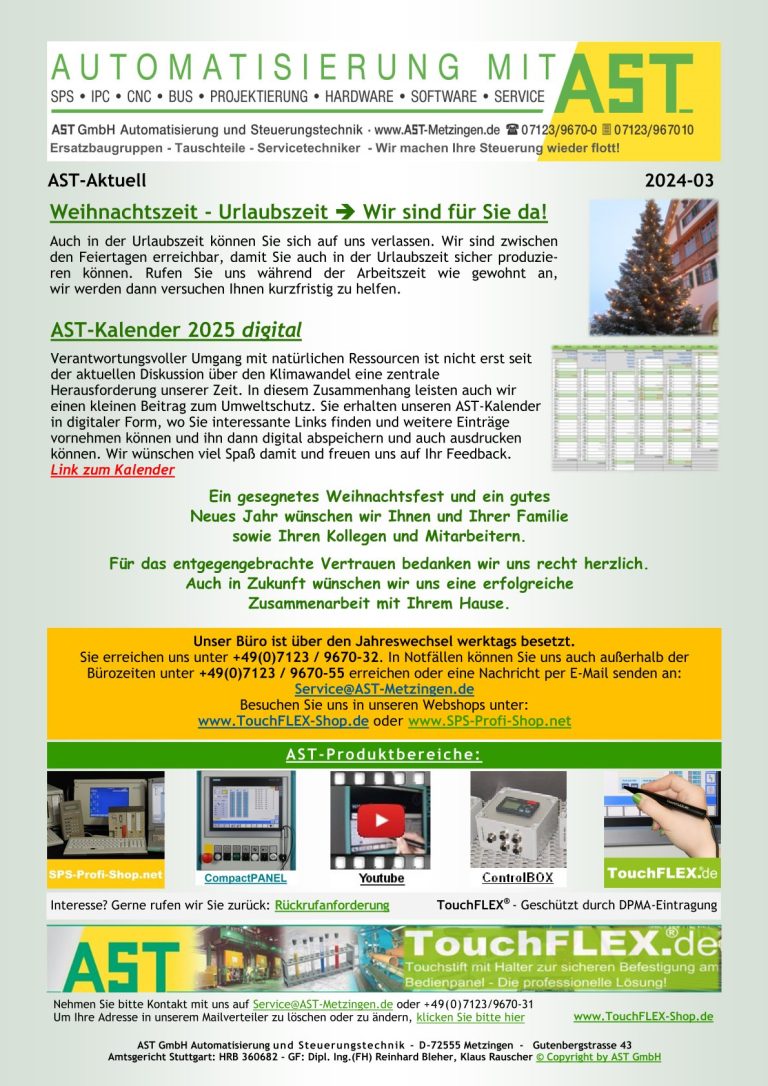 Weihnachtszeit – AST-Kalender