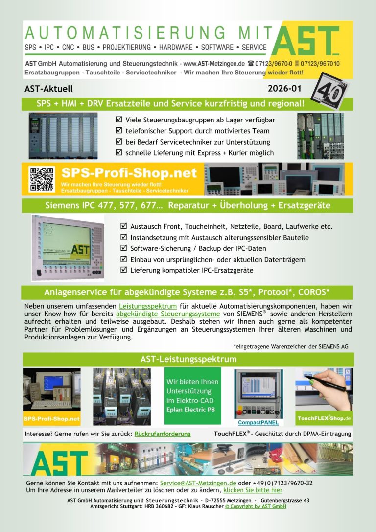 SPS-Profi-Shop, Reparaturen, IPC´s und Anlagenservice